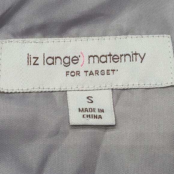 Liz‎ Lange Maternity Dress Womens Small Silver Velvet Sequin Strap V Neck A-Line - Picture 7 of 12